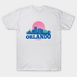 Retro Orlando, Florida Skyline T-Shirt